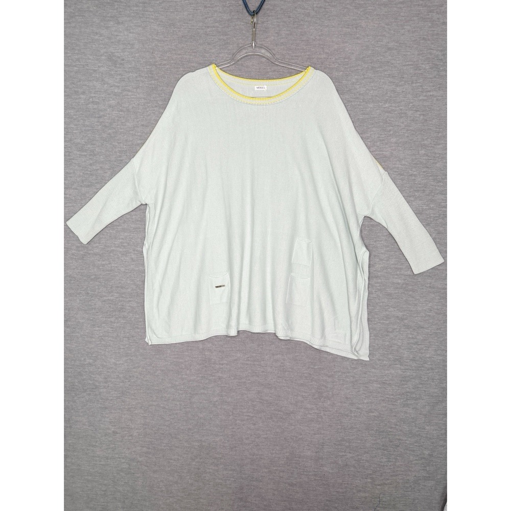Mer Sea Womens Catalina One Size OS Sweater Light Blue Green Mint Mersea Top